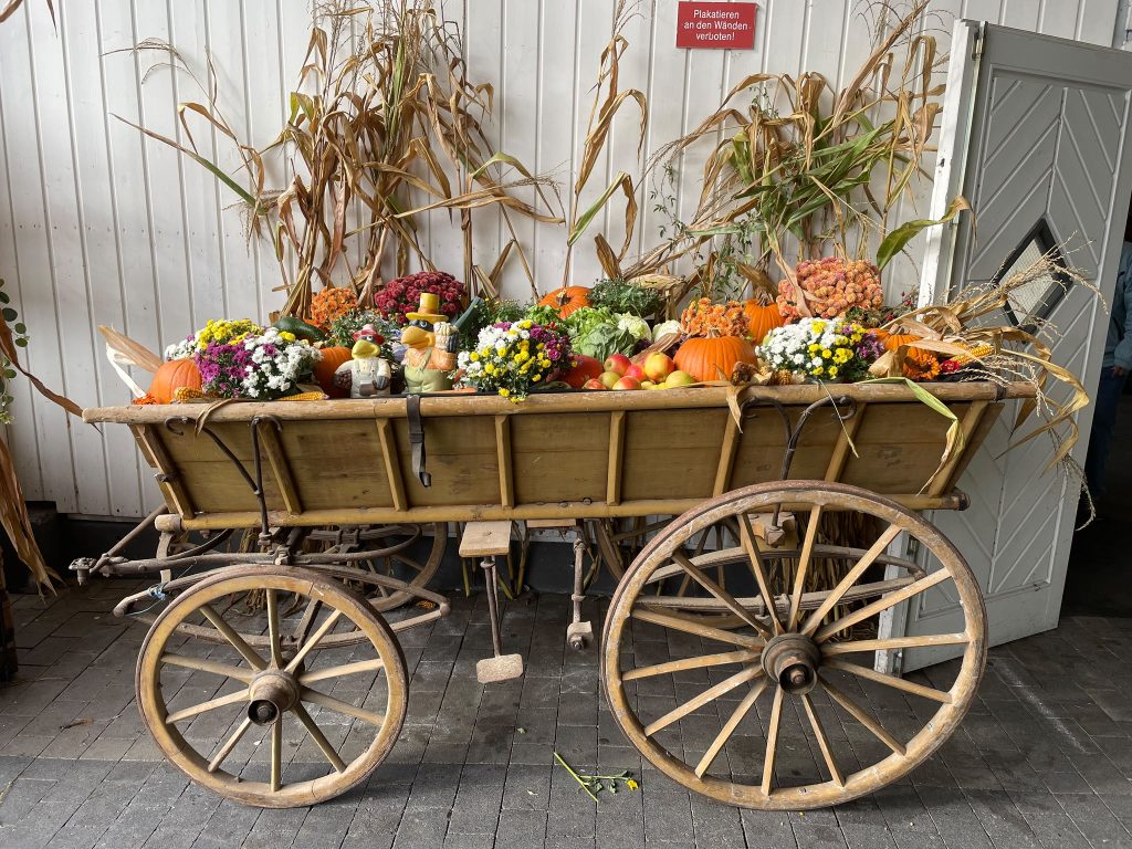 Erntedank Wagen zum 35. Bauernmarkt im Odenwald